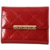 Red leather  wallet for lady