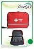 Red medical bag with multifunctional pockets