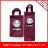 Red non woven wine bag