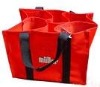 Red non woven wine bag