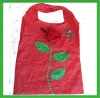 Red rose polyester bag