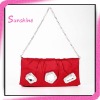 Red satin diamand ladies evening bags for Indian