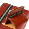 Reddish brown Genuine cowhide ROTARY folio for iPad leather case