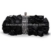 Refined Ruffle Kisslock Clutch Bag /evening bag 063