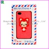 Resin embossed cell phone silicone skin case for iphone 4g