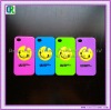 Resin embossed logo silicone cover case for iphone 4gs