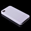 Retail White PC Movable Two Pieces Case for Iphone 4