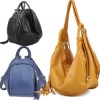 Retro PU Leather Shoulder Bag Handbag or Backpack with Tassel for Girls