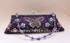 Retro Purple Flower Embroidery Handbag 063