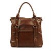 Retro popular genuine leather womens tote bag