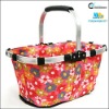 Reusable Foldable market tote With Colorful Blossom