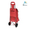 Reusable Shopping Cart With White Polka Dot