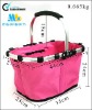 Reusable Supermarket Folding Shopping Basket In Pink