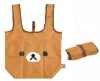 Reusable cute brown bear nylon folding shopping bag