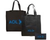 Reusable non woven silk-screen printing foldable bag for shopping