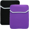 Reversible dual color Neoprene Sleeve for iPad 2 (purpleblack)