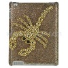 Rhinestone Case for iPad 2 - Bling Scorpion Pattern