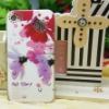 Rhinestone Flowers Design for iPhone 4 Matte Hard Cover with Rhinestone Ornament Transparent Side(10046325O)