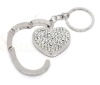 Rhinestone Folding Purse Hook Handbag Hanger Key Ring