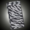 Rhinestone zebra-stripe cell phone accessory For iPhone 4 4S