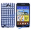 Rhombus Smooth TPU GEL Skin Case for Samsung Galaxy Note i9220(White)
