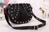 Rivet covering designer leather bag handbags 063
