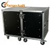 Robust Wheeled black PVC aluminum flight case