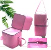 Rose 420D polyester double-layer cooler bag