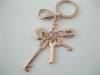 Rose gold lock and key bag/keychain charms