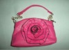 Rose shape handmade pink floral small handbag