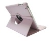 Rotate 360 degree with smart sleep function Leather case for iPad 2