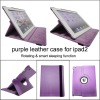 Rotate 360 degree with smart sleep function Leather case for iPad 2