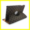 Rotating Leather Case for Samsung Galaxy Tab 10.1 P7500 P7510 Smart Cover With Swivel Stand Deluxy Grid Pattern Cases Covers Br