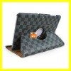 Rotating Leather Case for Samsung Galaxy Tab 10.1 P7500 P7510 Smart Cover With Swivel Stand Deluxy Grid Pattern Cases Covers Gr