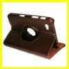 Rotating Leather Case for Samsung Galaxy Tab 7" P1000 Cover Swivel Stand Deluxy Tablet Covers Cases New Brown