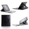 Rotating stand in leather for ipad 2 skin