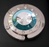 Round crystal purse hook metal foldable with diamond ZM-HB023.