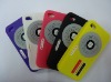 Rubber silicone case for Apple iphone 4G 4GS with camera case