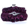 Ruffle Embellished Evening Small bag/purple bag