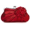 Ruffle Kisslock Clutch Evening Bag / Handbag / Purse