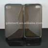 S-LINE TPU design shape gel skin cover case for IPHONE 4G 4S 4GS smoke