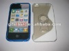 S Line Curve Plastic Hard Cover Case For Apple iPhone 4G S Cell Phone Protector Shell With Clear and White