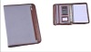 SG13393 pu A4 leather business portfolio with calculator