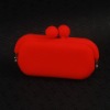 SGS&RoHS approved Silicone mini fold glasses case with keychain