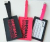 SGS custom logo soft plastic luggage tag