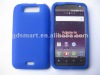 SILICONE rubber skin back cover case for LG COMMECT 4G MS840 MatroPCS blue