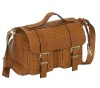 Saddle Bag Textured Satchel - Ostrich