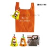 Santa bell--shaped folding shopping bag