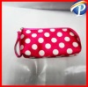 Satin Cosmetic Pouch With Mirror