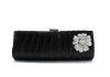 Satin Evening Bag with Shiny Crystal